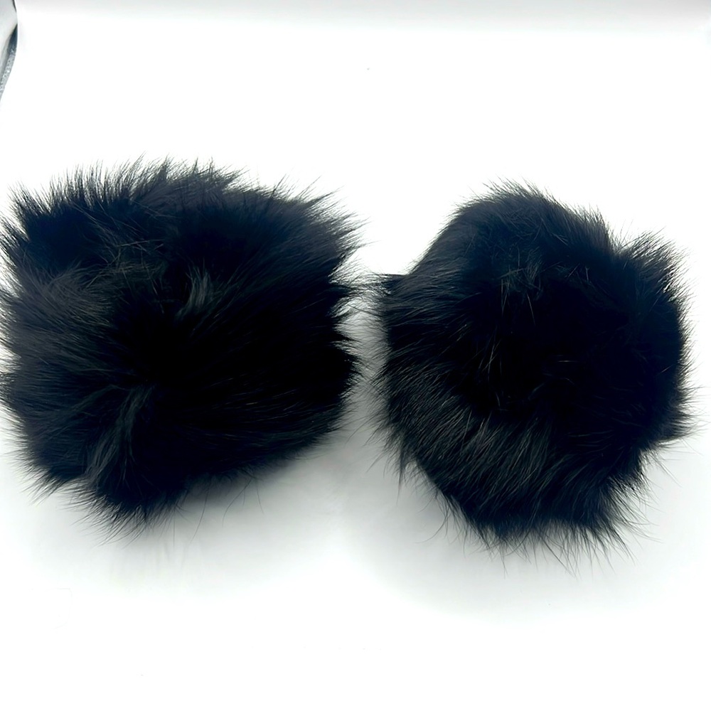 Wrist warmers & fashion pieces.  Real fox fur